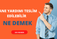 Hane Yardımı Teslim Edilebilir Ne Demek