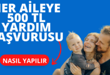 Her Aileye 500 TL Yardım Başvurusu