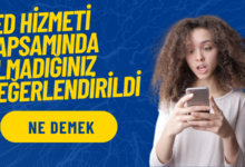SED Hizmeti Kapsamında Olmadığınız Değerlendirildi Ne Demek