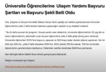 Üniversite Öğrencilerine Yol Parası Yardım Başvurusu