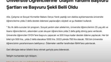 Üniversite Öğrencilerine Yol Parası Yardım Başvurusu